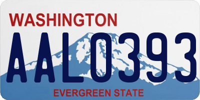 WA license plate AAL0393