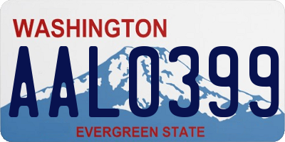 WA license plate AAL0399