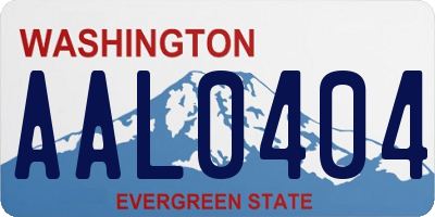 WA license plate AAL0404