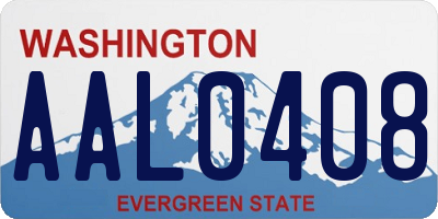 WA license plate AAL0408