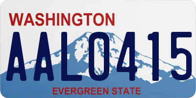 WA license plate AAL0415