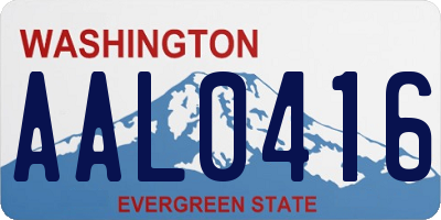 WA license plate AAL0416