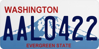 WA license plate AAL0422