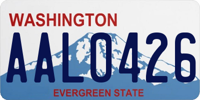 WA license plate AAL0426