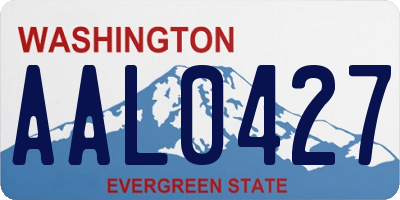WA license plate AAL0427