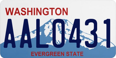 WA license plate AAL0431