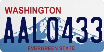 WA license plate AAL0433