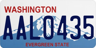 WA license plate AAL0435