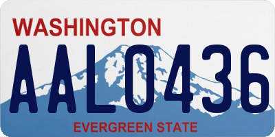WA license plate AAL0436