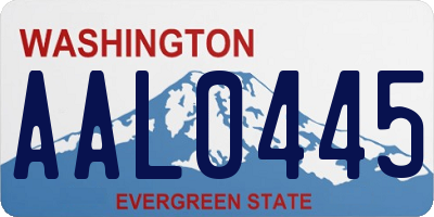 WA license plate AAL0445