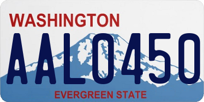 WA license plate AAL0450