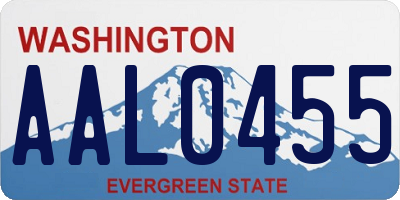 WA license plate AAL0455