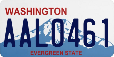 WA license plate AAL0461