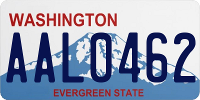 WA license plate AAL0462