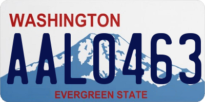 WA license plate AAL0463