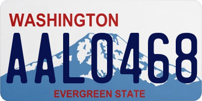 WA license plate AAL0468