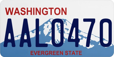 WA license plate AAL0470