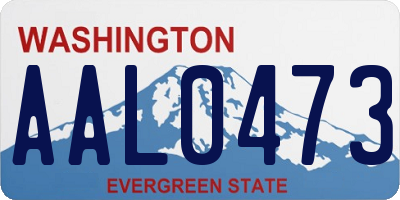 WA license plate AAL0473
