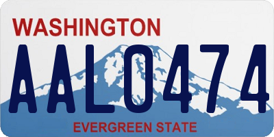 WA license plate AAL0474