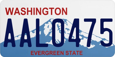 WA license plate AAL0475