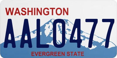 WA license plate AAL0477