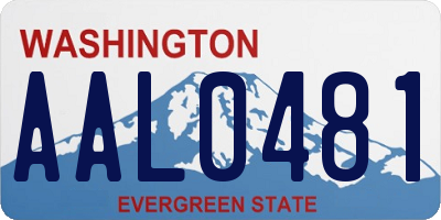 WA license plate AAL0481