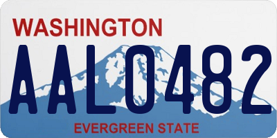 WA license plate AAL0482