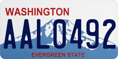 WA license plate AAL0492