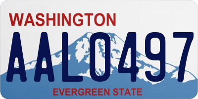 WA license plate AAL0497