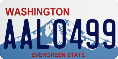 WA license plate AAL0499