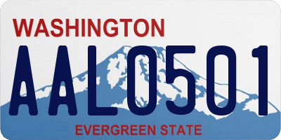 WA license plate AAL0501