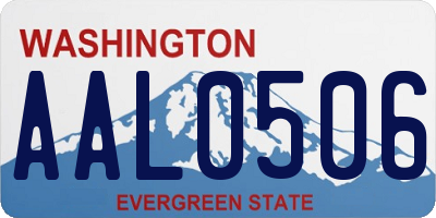 WA license plate AAL0506