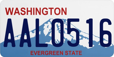 WA license plate AAL0516
