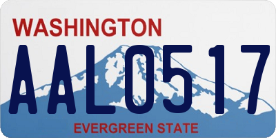 WA license plate AAL0517