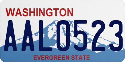 WA license plate AAL0523