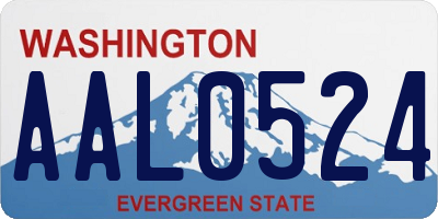 WA license plate AAL0524
