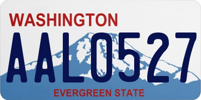 WA license plate AAL0527