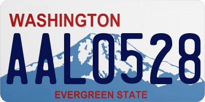 WA license plate AAL0528
