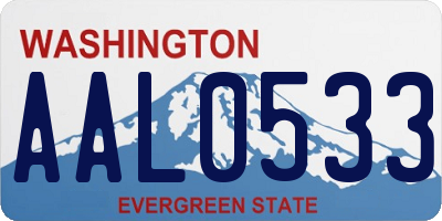 WA license plate AAL0533