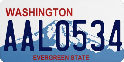 WA license plate AAL0534