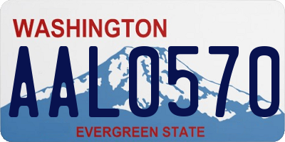 WA license plate AAL0570