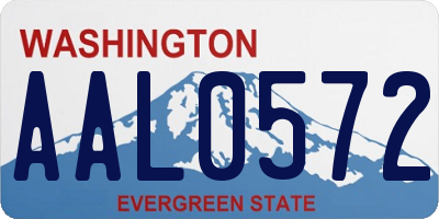 WA license plate AAL0572
