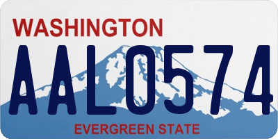 WA license plate AAL0574