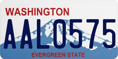 WA license plate AAL0575