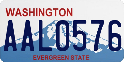 WA license plate AAL0576