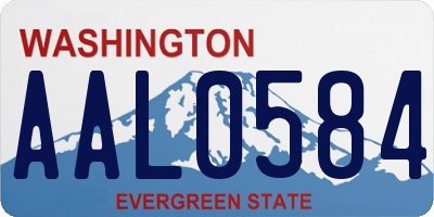 WA license plate AAL0584