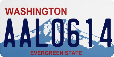 WA license plate AAL0614