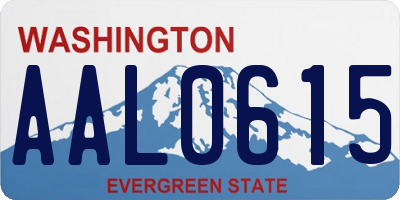 WA license plate AAL0615