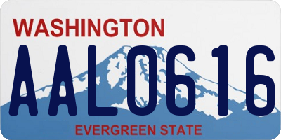 WA license plate AAL0616