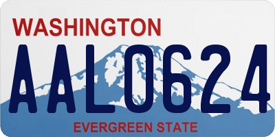 WA license plate AAL0624